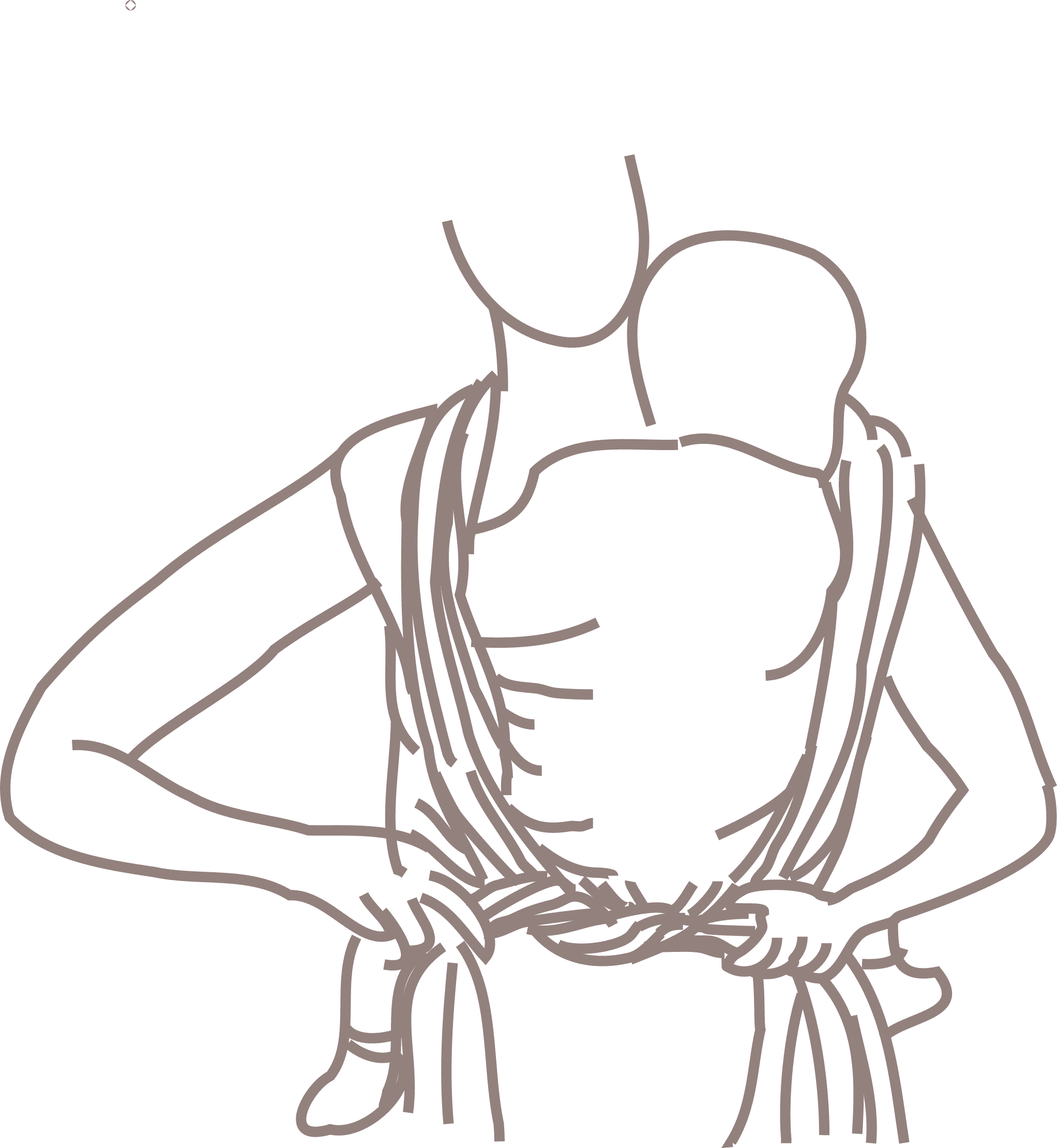 Front Wrap Cross Carry Tied under Bum