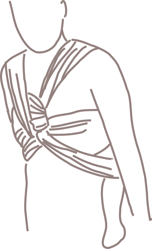 Jassy's Double Twist Back Carry Tied Under Bum